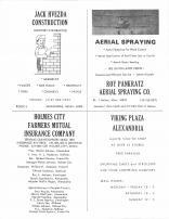 Jack Hvezda Construction, Roy Pankratz Aerial Spraying, Holmes City Farmers Mutual Insurance, Viking Plaza, Douglas County 1981